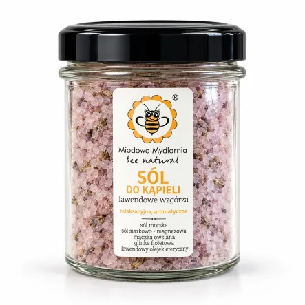 Sól do Kąpieli Lawendowe Wzgórza 350 g - Miodowa Mydlarnia