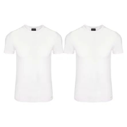 Zestaw 2 x Koszulka Męska Bambusowa T-SHIRT Biała Rozmiar XXL - Henderson