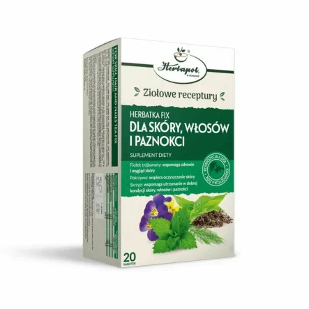 Herbatka Dla skóry, Włosów i Paznokci FIX 40 g (20x 2 g) - Herbapol Kraków