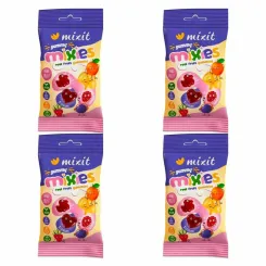 4 x Mixies Naturalne Żelki Owocowe Bez Dodatku Cukru 35 g - Mixit