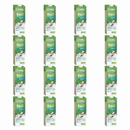 16 x Napój Ryżowo-Kokosowy Bezglutenowy Bio 1 l UHT - Natumi