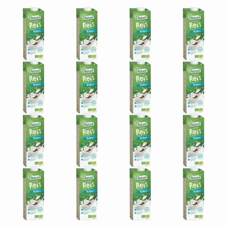 16 x Napój Ryżowo-Kokosowy Bezglutenowy Bio 1 l UHT - Natumi