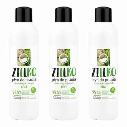 3 x ZIELKO Płyn do Prania Tkanin Białych i Jasnych KIWI 1 l - Sylveco