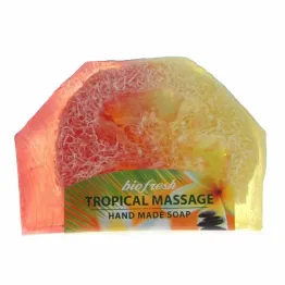 Mydło Ręcznie Robione z Naturalną Gąbką Tropical Massage 80 g - Bio Fresh