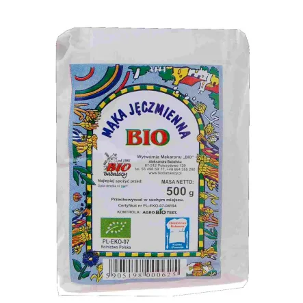 Mąka Razowa Jęczmienna Bio 500 G - Babalscy