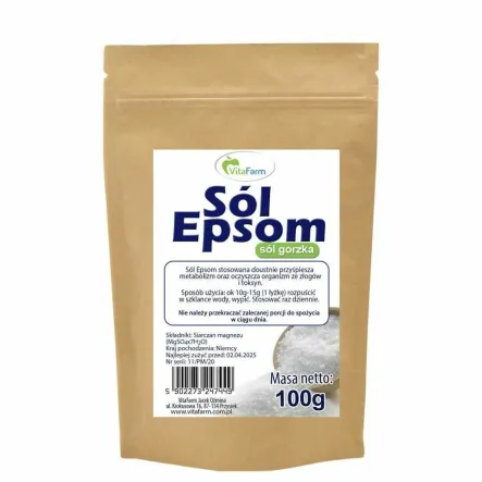 Sól Epsom Siarczan Magnezu 100 g - Vitafarm