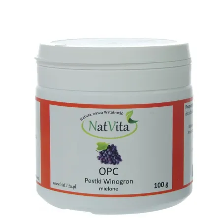 Pestki Winogron OPC Mielone 100g - Natvita