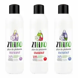 Płyn do Płukania Tropikalny 1 l + Płyn do płukania Owocowy 1 l + ZIELKO Płyn do Płukania Kwiatowy 1 l - Sylveco