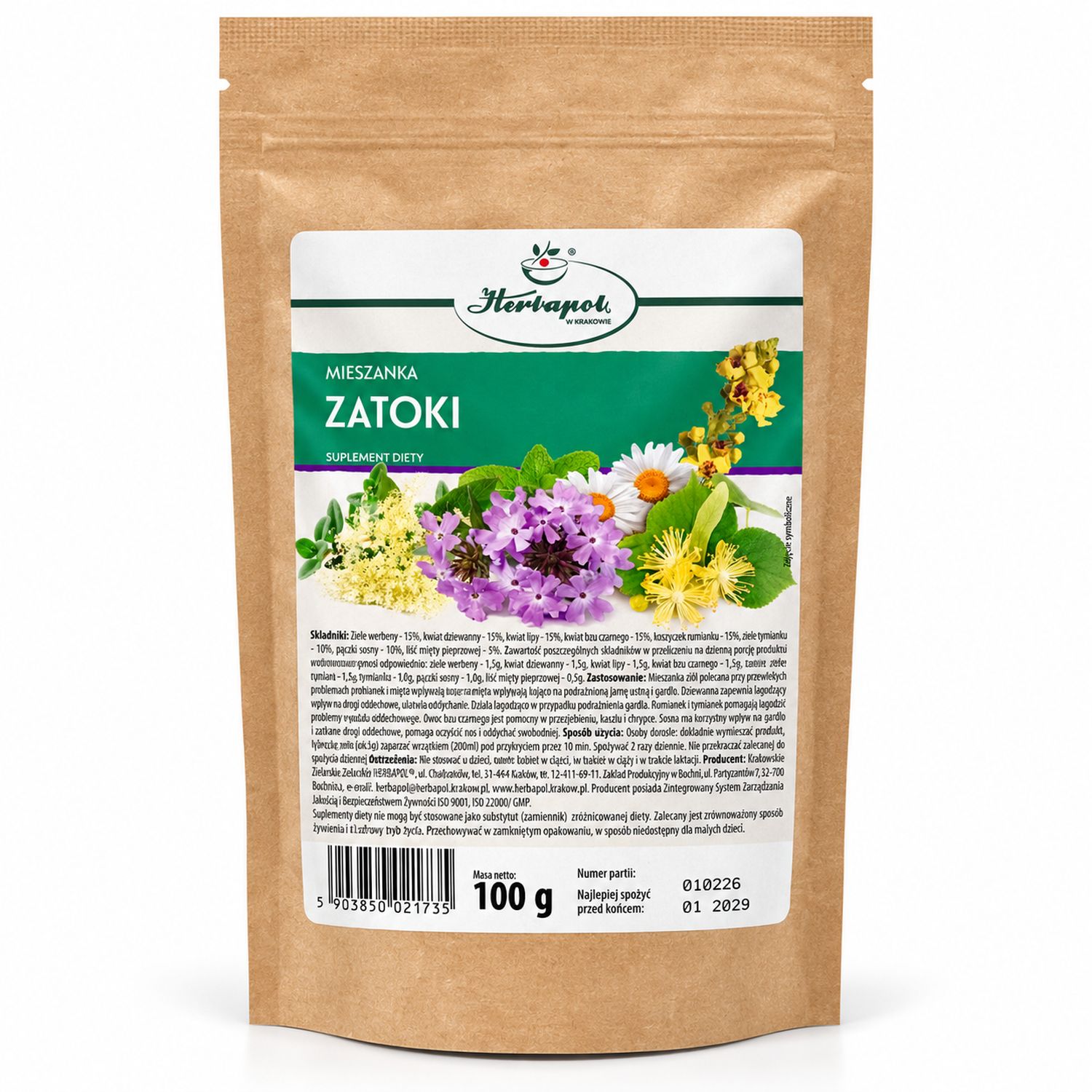 Mieszanka Ziołowa ZATOKI 100 g - Herbapol Kraków