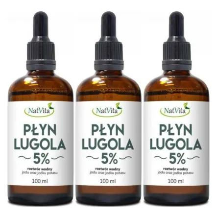 3 x Płyn Lugola 5% 100 ml - Natvita 