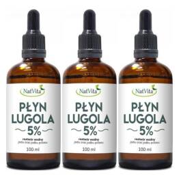 3 x Płyn Lugola 5% 100 ml - Natvita 