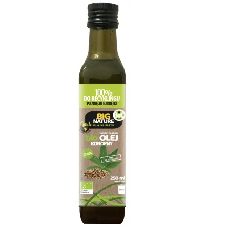 Olej Konopny Tłoczony Na Zimno BIO 250 ml - Big Nature