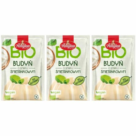 3 x Budyń o Smaku Śmietankowym Bezglutenowy Bio 40 g - Amylon
