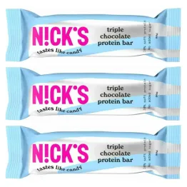 3 x Baton Proteinowy z Kremem Czekoladowym w Mlecznej Czekoladzie 50 g - Nicks