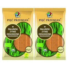 Zestaw 2 x Paluszki Żytnie Pełnoziarniste Bio 45 g Pięć Przemian