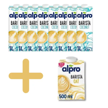 8 x Napój Kokosowy Barista 1 l Alpro + Napój Owsiany Barista 500 ml Alpro