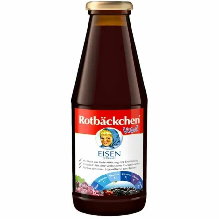 Sok Wieloowocowy z Żelazem i Witaminami C, B1, B2, B6, B12 450 ml - Rotbackchen