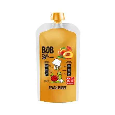 Puree z Brzoskwini 100% Owoców 400 ml - Bob Snail