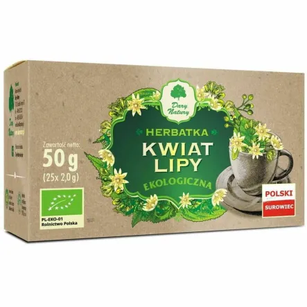 Lipa Kwiat Eko 50 g (25x 2 g) - Dary Natury