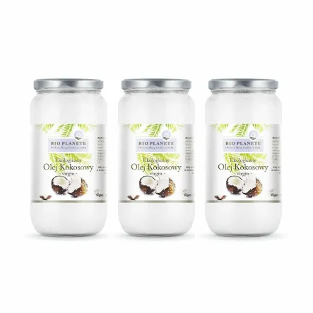 3 x Olej Kokosowy Virgin Bio 950 ml - Bio Planete