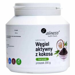 Węgiel Aktywny z Kokosa Proszek 200 g - Aliness