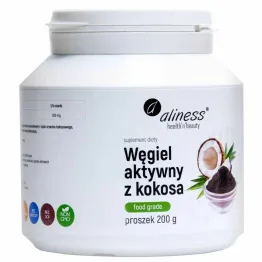 Węgiel Aktywny z Kokosa Proszek 200 g - Aliness