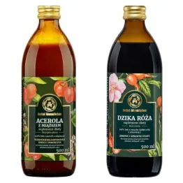 Acerola z Miąższem 500 ml + Dzika Róża 500 ml - Herbal Monasterium