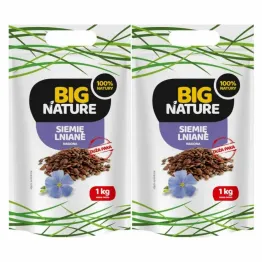 2 x Siemię Lniane Brązowe 1 kg Ziarna Nasiona Lnu - Big Nature
