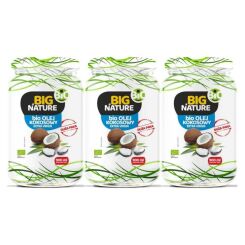 3 x Olej Kokosowy Extra Virgin Nierafinowany Zimnotłoczony Bio 900 ml - Big Nature