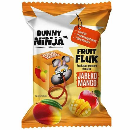 Przekąska Owocowa w Kształcie Sznurka FRUIT FLUK Jabłko i Mango 15 g - Bunny Ninja