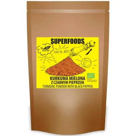 Kurkuma Mielona z Czarnym Pieprzem Bio 200 g -  Bio Planet