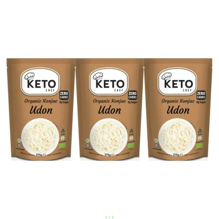 3 x KETO Makaron Konjac UDON Bio 270/200 g Keto Chef