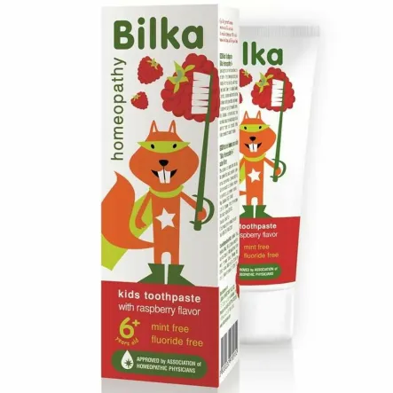 Pasta do Zębów Dla Dzieci 6+ Homeopatyczna Malinowa 50 ml - Bilka Homeopathy