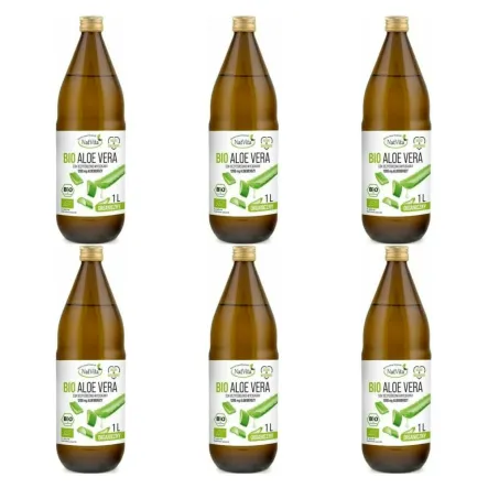 6 x Bio Aloe Vera Sok Bezpośrednio Wyciskany 1200 mg Aloewerozy 1 l - Natvita