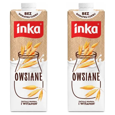 2 x Napój Owsiany Bez Dodatku Cukru 1 l - Inka