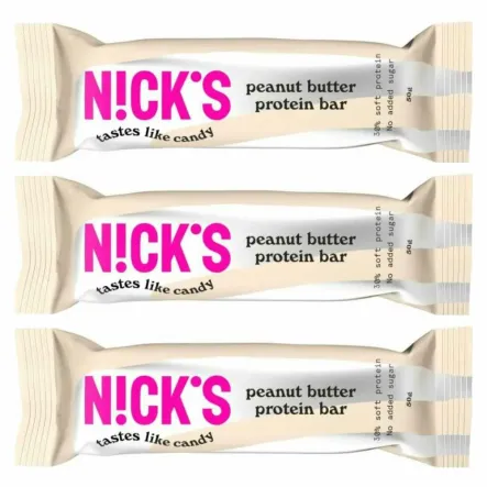 3 x Baton Proteinowy z Orzeszkami Ziemnymi w Mlecznej Czekoladzie 50 g - Nicks