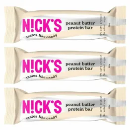 3 x Baton Proteinowy z Orzeszkami Ziemnymi w Mlecznej Czekoladzie 50 g - Nicks