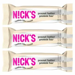 3 x Baton Proteinowy z Orzeszkami Ziemnymi w Mlecznej Czekoladzie 50 g - Nicks