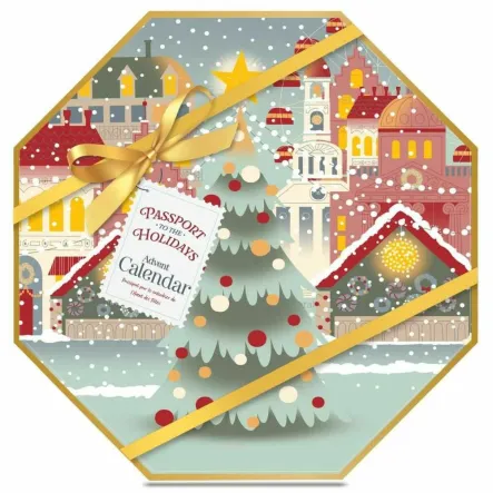 Kalendarz Adwentowy 24 Świece Zapachowe Tealight+ Szklany  Świecznik Yankee Candle