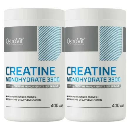 2 x Monohydrat Kreatyny 3300 mg 400 Kapsułek - OstroVit