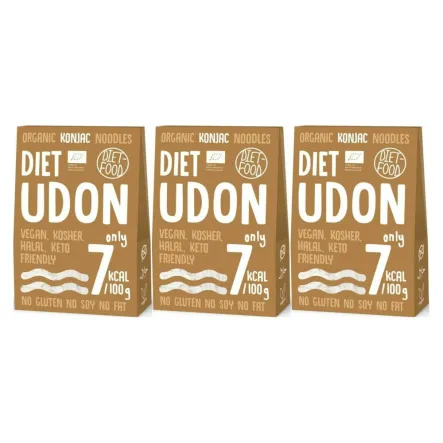 3 x Makaron Shirataki Konjac Udon Bio 385 g (300 g) - Diet-Food