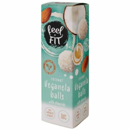 Veganela Kulki Kokosowe z Migdałami 27 g - Feel Fit (data: 03.07.2025)