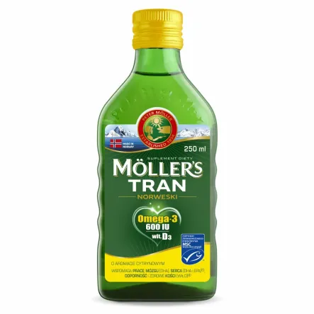 Moller's Tran Norweski Cytrynowy 250 ml - Orkla
