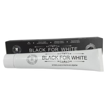 Czarna Pasta Wybielająca Black for White do zębów 75 ml - Biomika