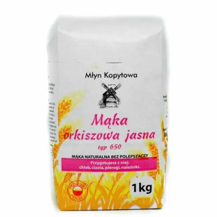 Mąka Orkiszowa Jasna Typ 650 1 kg - Młyn Kopytowa