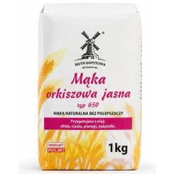 Mąka Orkiszowa Jasna Typ 650 1 kg - Młyn Kopytowa