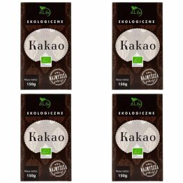 4 x Kakao o Obniżonej Zawartości Tłuszczu Bio 150 g - Biolife