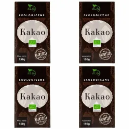 4 x Kakao o Obniżonej Zawartości Tłuszczu Bio 150 g - Biolife