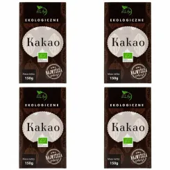 4 x Kakao o Obniżonej Zawartości Tłuszczu Bio 150 g - Biolife