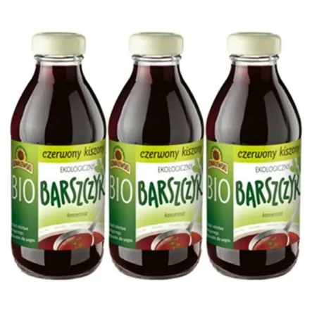 3 x Barszcz Czerwony Kiszony Koncentrat Bio 320 ml - Kowalewski